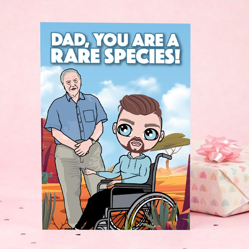 MrCB Wheelchair Dad You're A Rare Species Card - Image 3