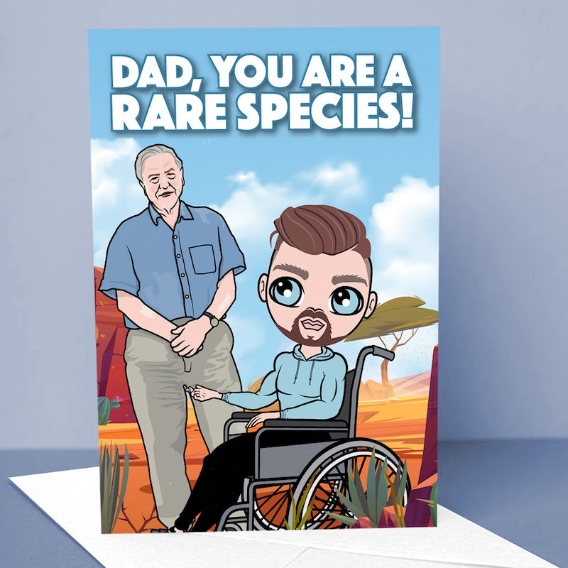 MrCB Wheelchair Dad You're A Rare Species Card - Image 1