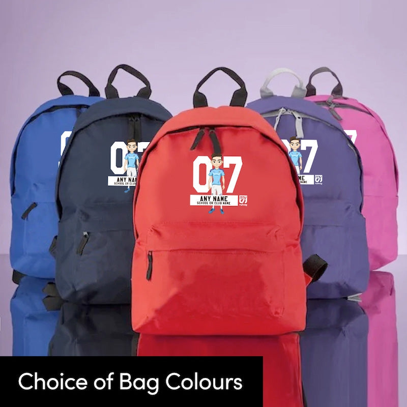 MySwag Boys Personalised Player Number Rucksack - Image 2