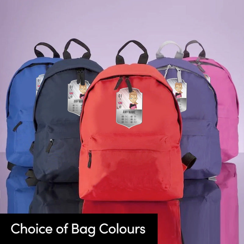 MySwag Girls Personalised Player Stats Shield Rucksack - Image 5