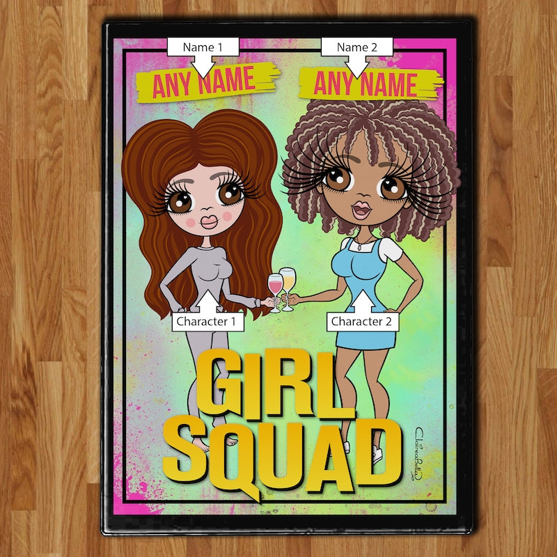 Multi Character Glass Chopping Board - 2 Girl Squad - Image 2