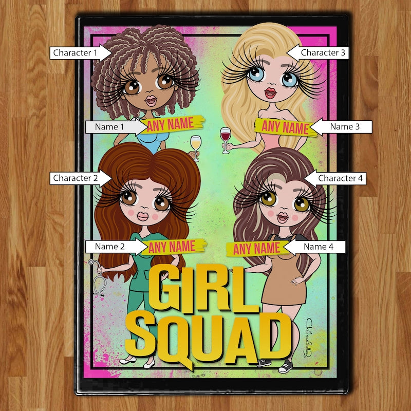 Multi Character Glass Chopping Board - 4 Girl Squad - Image 2