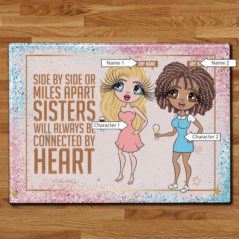 Multi Character Glass Chopping Board - 2 Sisters - Image 2