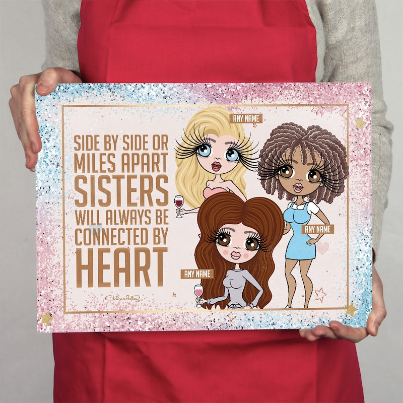 Multi Character Glass Chopping Board - 3 Sisters - Image 4