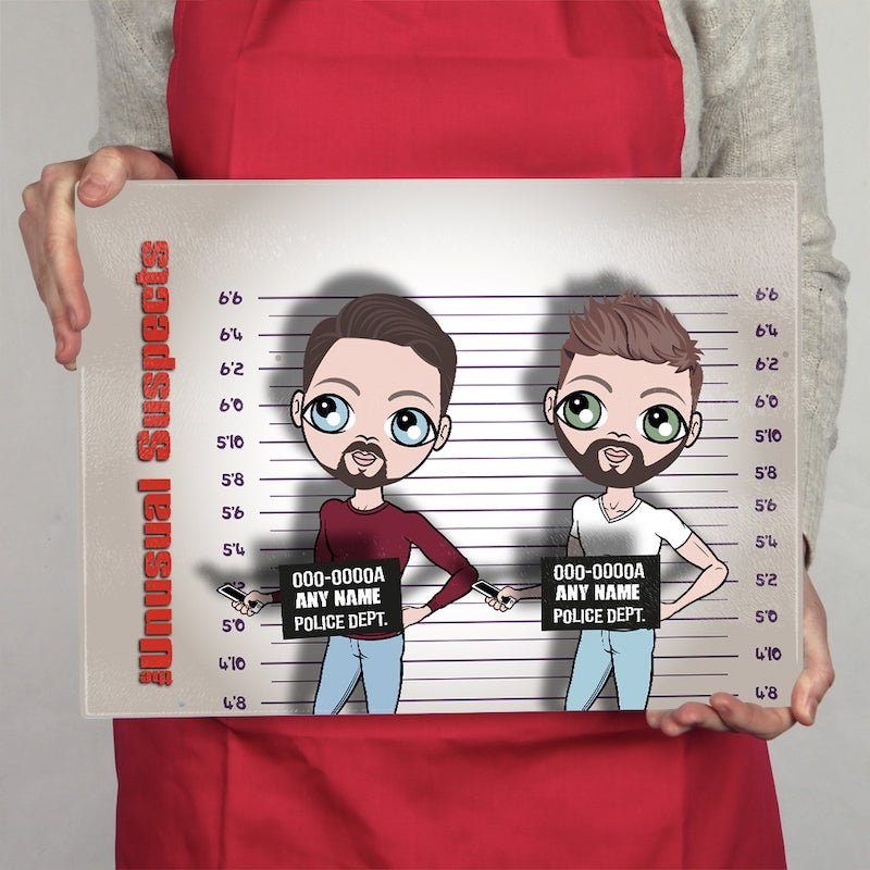 Multi Character Glass Chopping Board - Unusual Suspects 2 Adults - Image 4