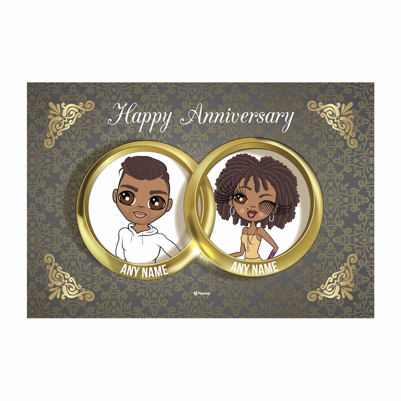 Multi Character Couples Anniversary Rings Fleece Blanket - Image 6