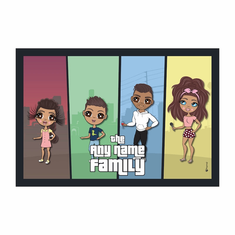 Multi Character Colour Blocks Family Of 4 Fleece Blanket - Image 3