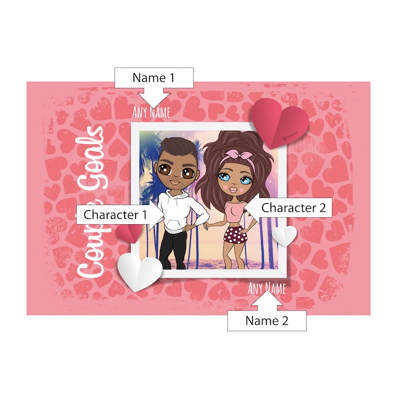 Multi Character Couples Goals Fleece Blanket - Image 2
