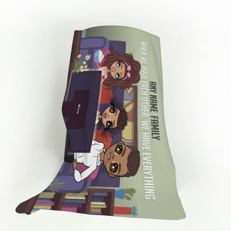 Multi Character Everything Together Family Of 3 Fleece Blanket - Image 2