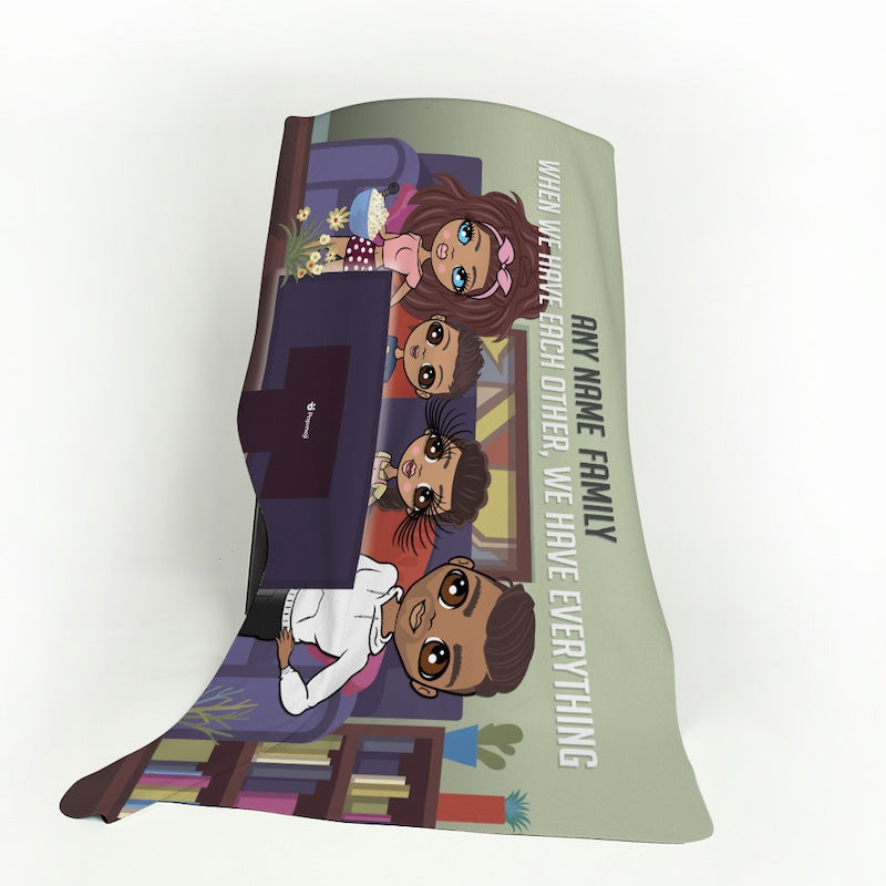 Multi Character Everything Together Family Of 4 Fleece Blanket - Image 3