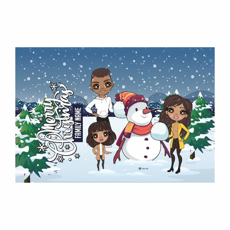 Multi Character Snow Fun Family Of 3 Fleece Blanket - Image 6