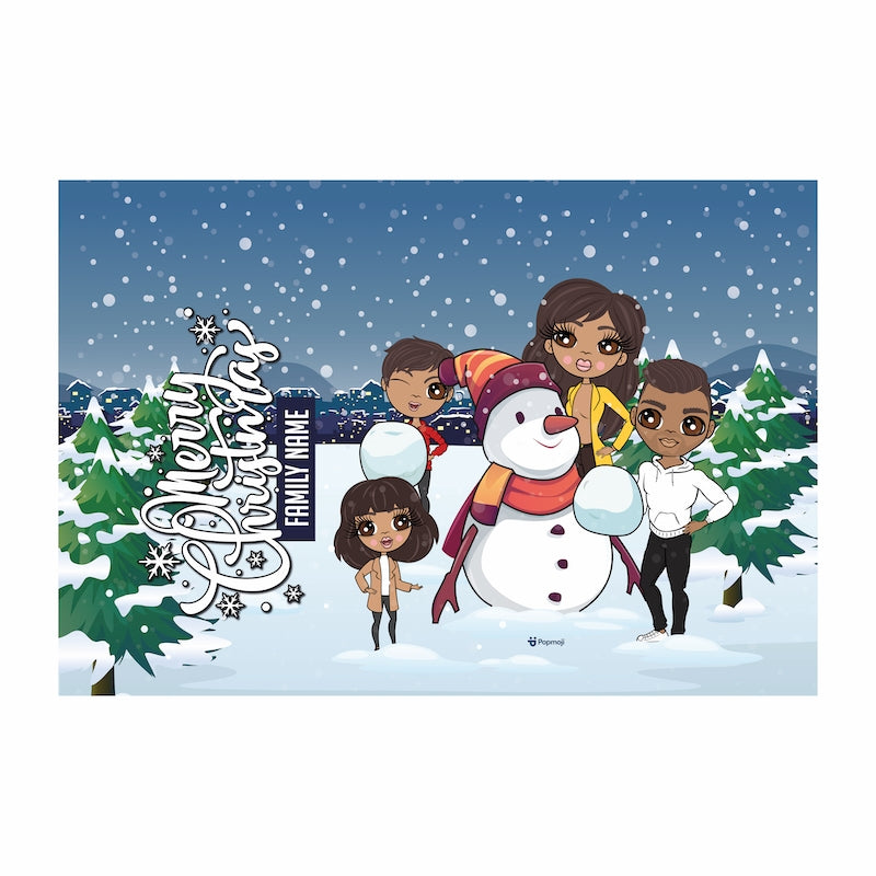 Multi Character Snow Fun Family Of 4 Fleece Blanket - Image 6