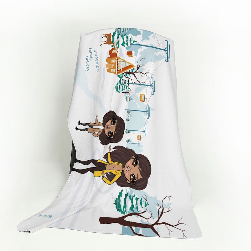 Multi Character Winter Holiday Adult And Child Fleece Blanket - Image 3