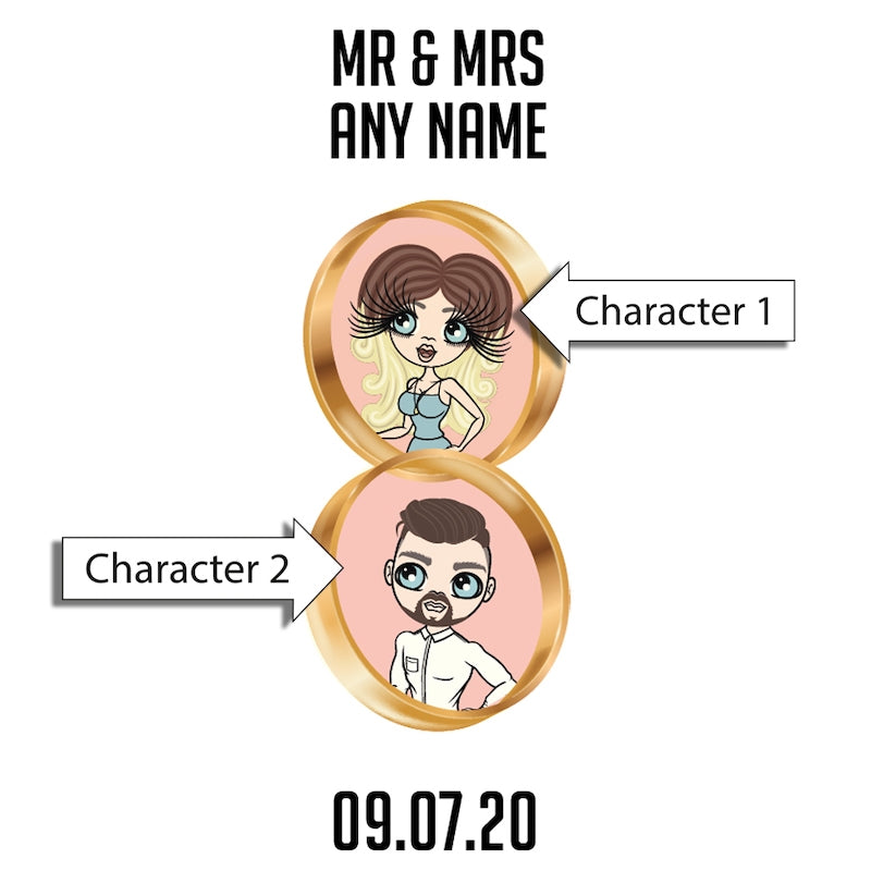 Multi Character Personalised Couples Wedding Rings Photo Album - Image 2