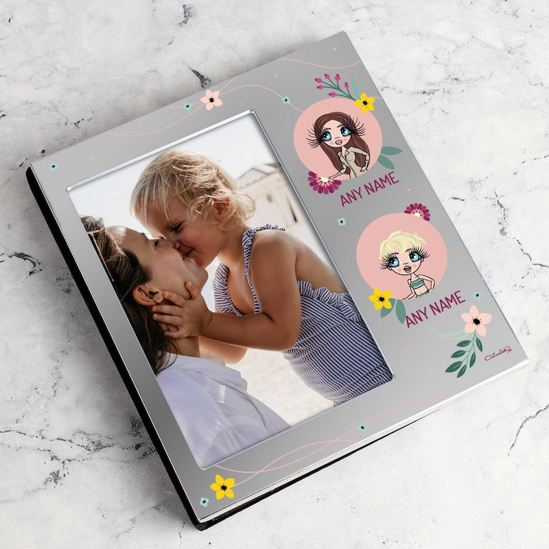 Multi Character Personalised Floral Adult And Child Photo Album - Image 1