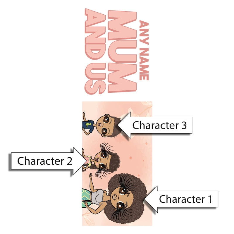 Multi Character Personalised Mum And Us Adult And 2 Children Photo Album - Image 2