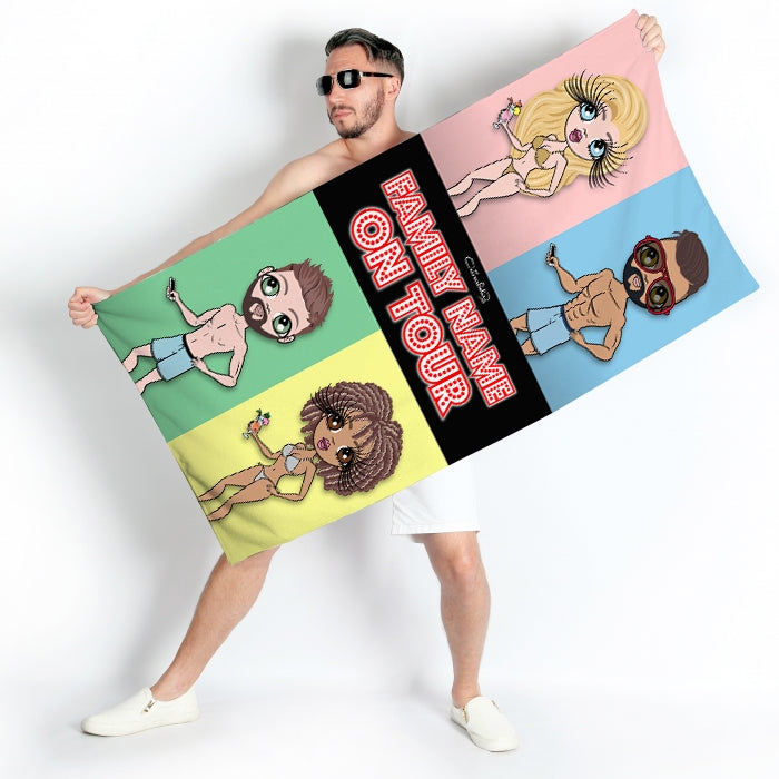 Multi Character Couples Four Adults Beach Towel - Image 3