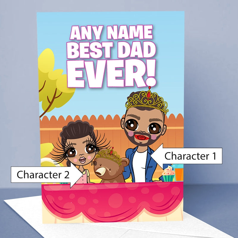 Multi Character Best Dad Ever Man And Child Card - Image 2