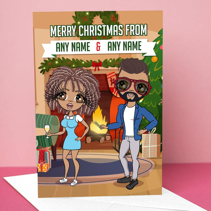 Multi Character Couples Merry Christmas Card - Image 5