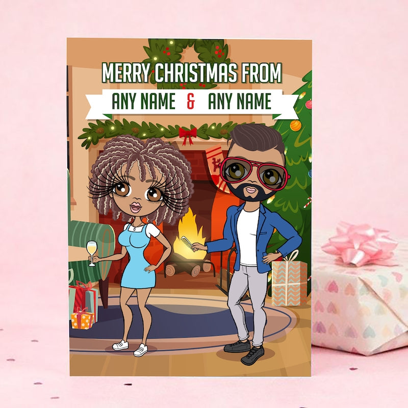 Multi Character Couples Merry Christmas Card - Image 1