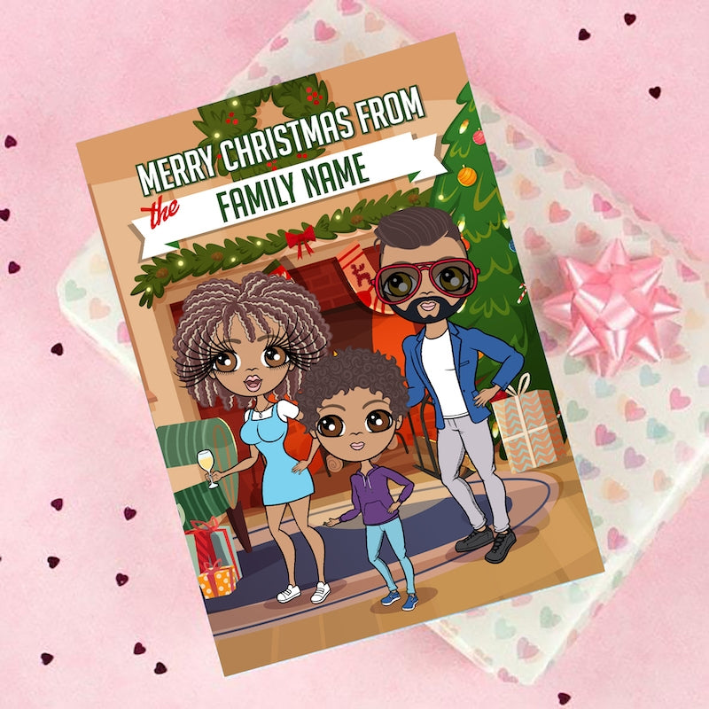 Multi Character Family Of 3 Merry Christmas Card - Image 7