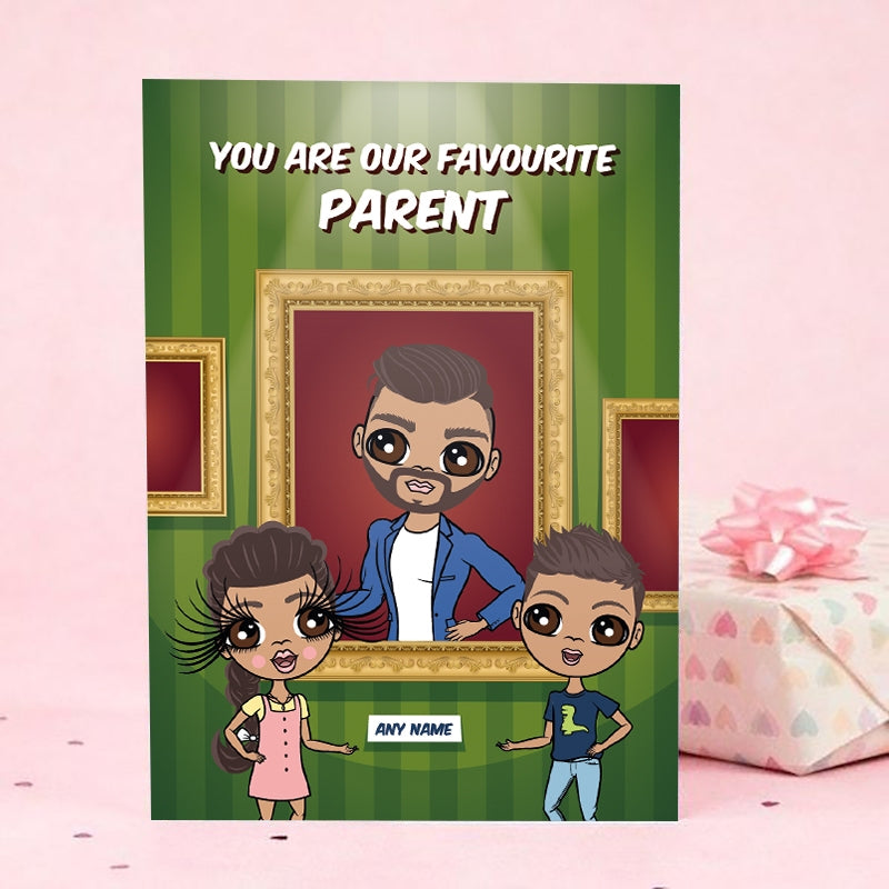 Multi Character Favourite Parent Man And 2 Children Card - Image 3