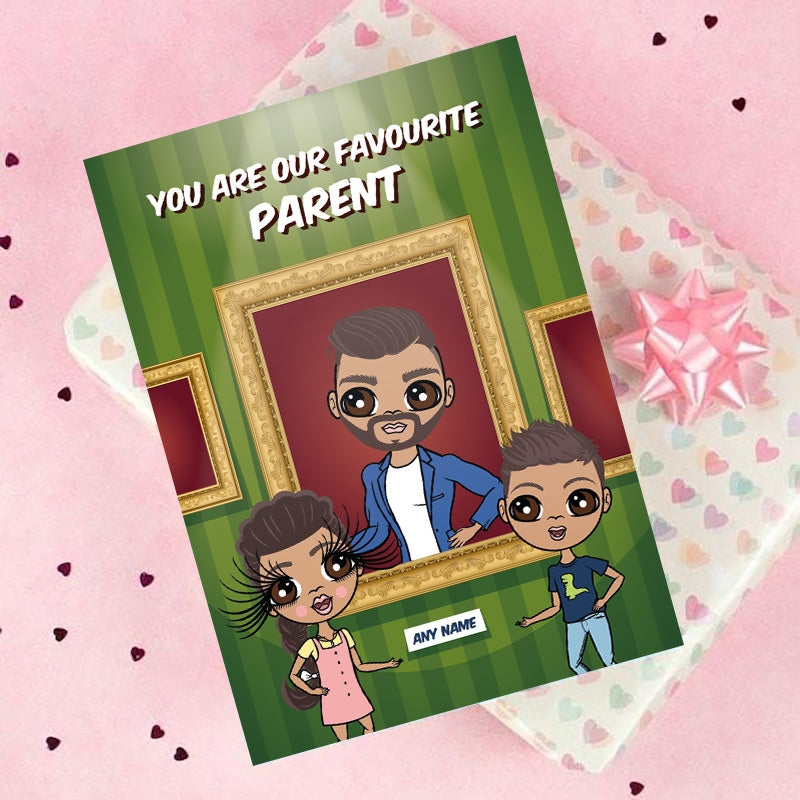 Multi Character Favourite Parent Man And 2 Children Card - Image 2