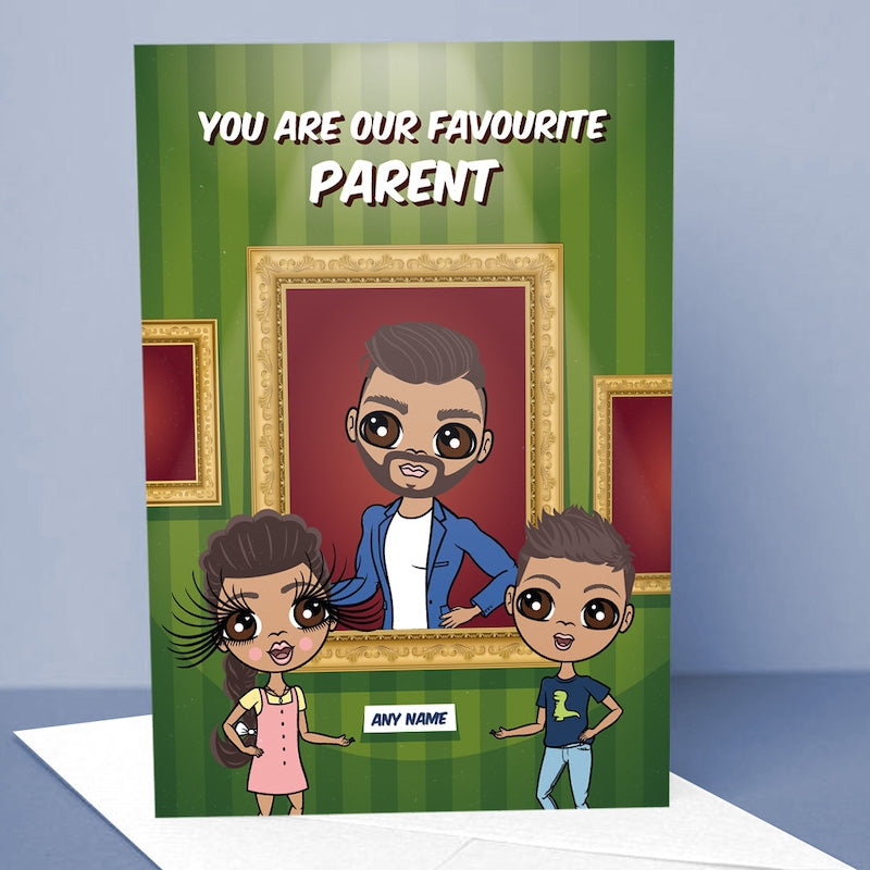 Multi Character Favourite Parent Man And 2 Children Card - Image 1