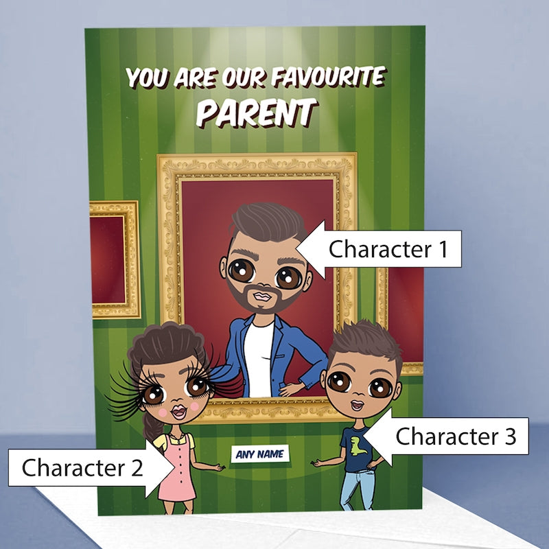 Multi Character Favourite Parent Man And 2 Children Card - Image 4