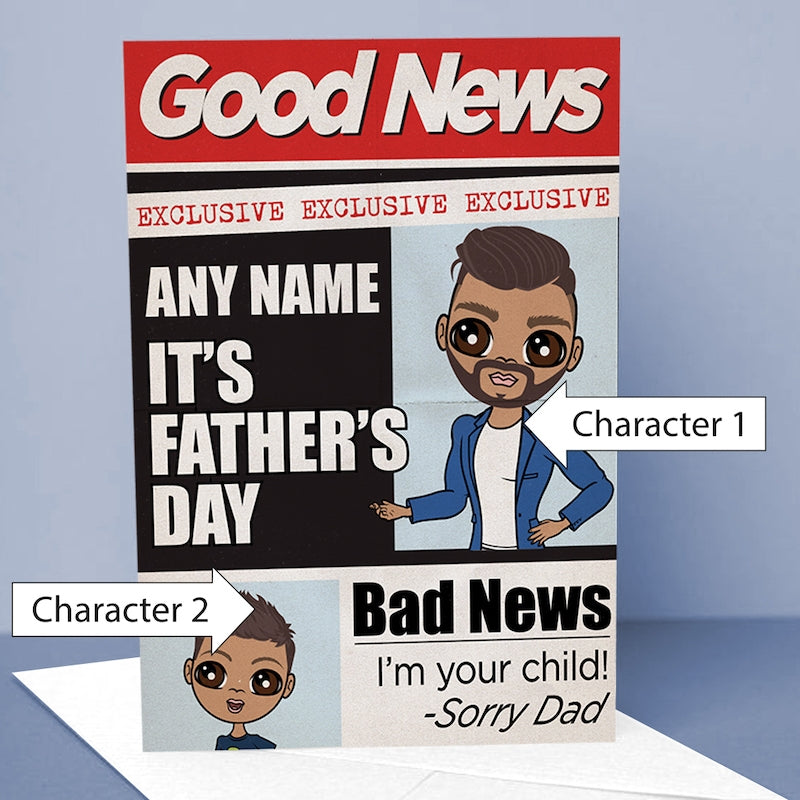 Multi Character Good News Man And Child Card - Image 2