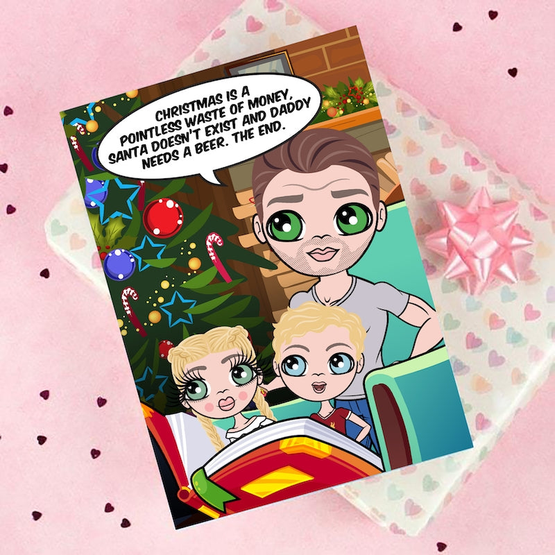 Multi Character Man And 2 Children Christmas Story Card - Image 5