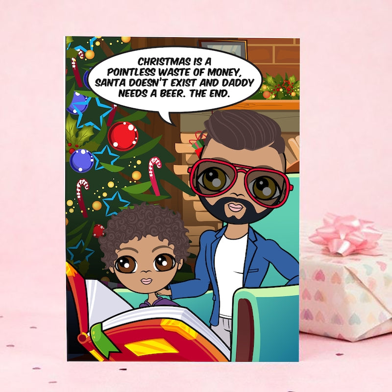 Multi Character Man And Child Christmas Story Card - Image 1