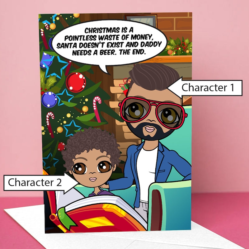 Multi Character Man And Child Christmas Story Card - Image 2