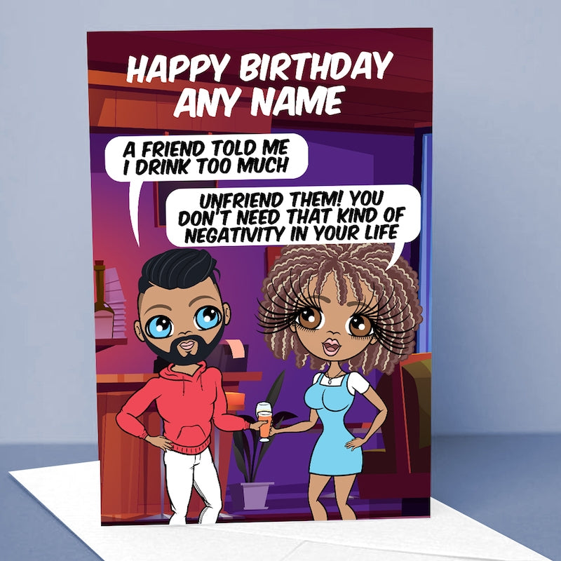 Multi Character Negativity Birthday Card - Image 1