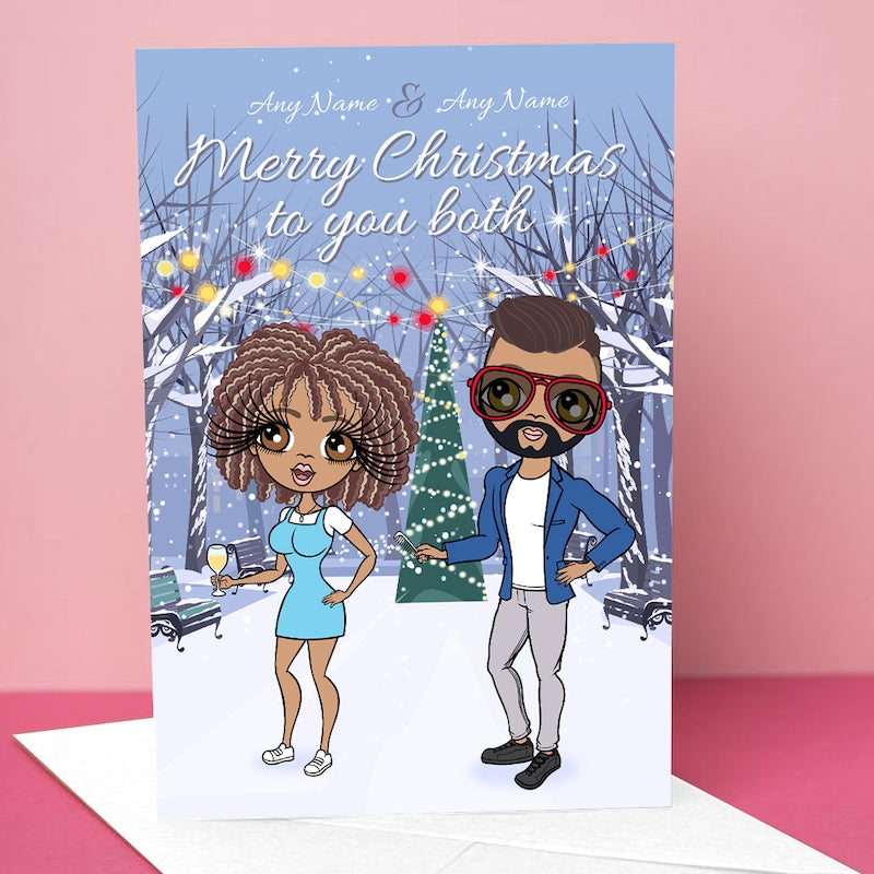 Multi Character Romantic Couple Christmas Card - Image 7