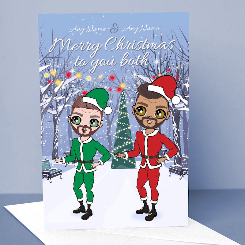 Multi Character Romantic Couple Christmas Card - Image 4