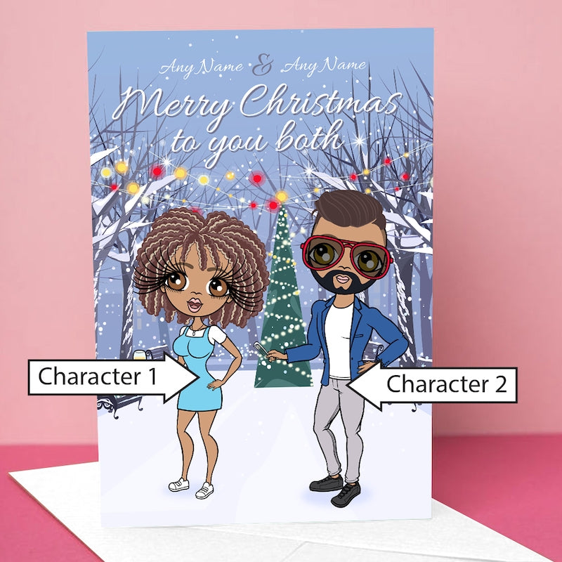 Multi Character Romantic Couple Christmas Card - Image 2
