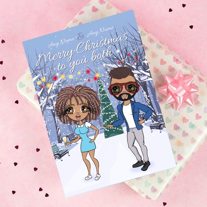 Multi Character Romantic Couple Christmas Card - Image 5