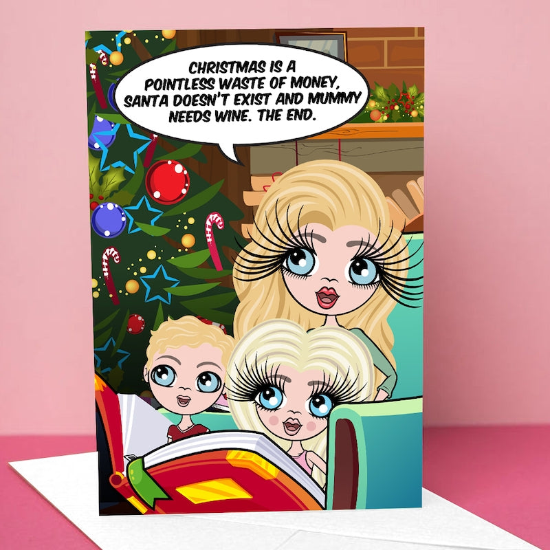 Multi Character Woman And 2 Children Christmas Story Card - Image 4