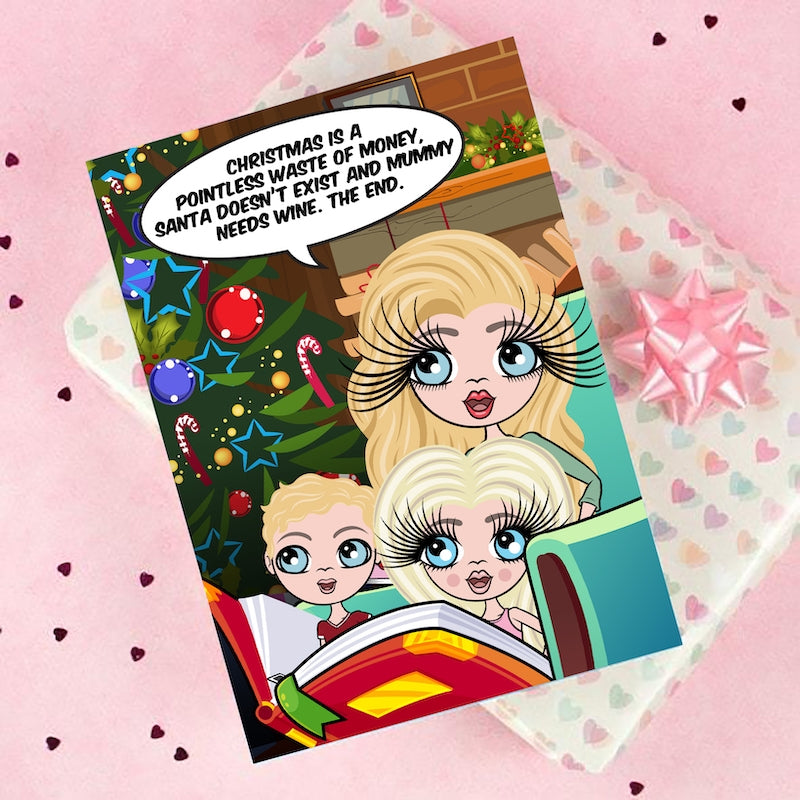 Multi Character Woman And 2 Children Christmas Story Card - Image 5