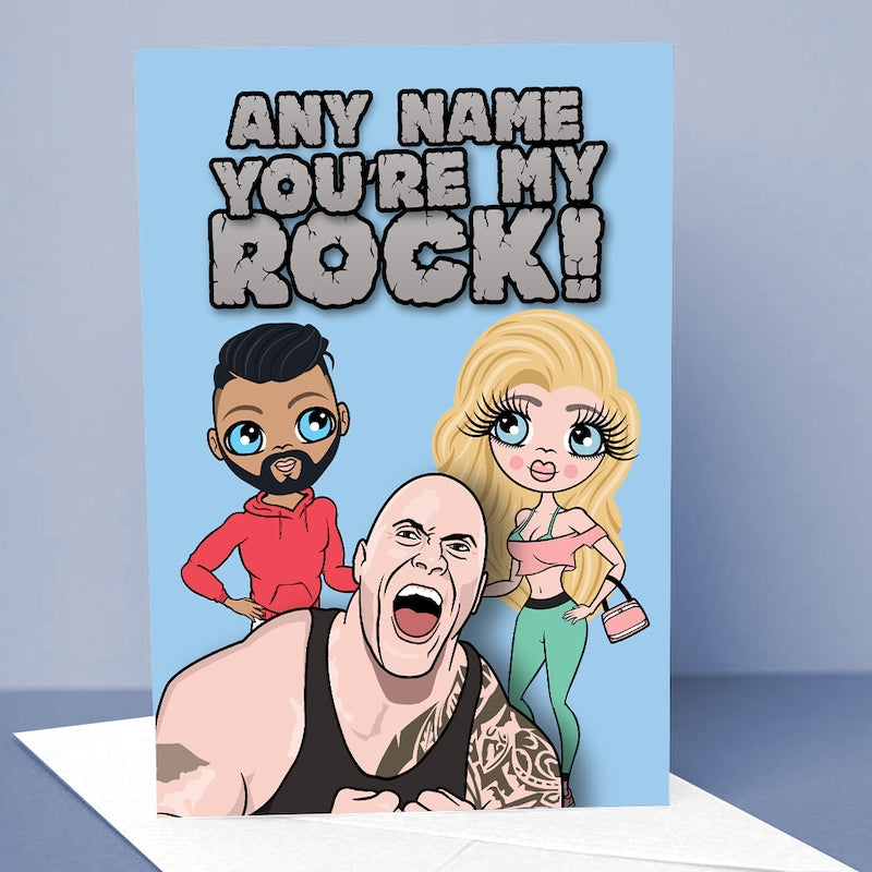 Multi Character You're My Rock Card - Image 1