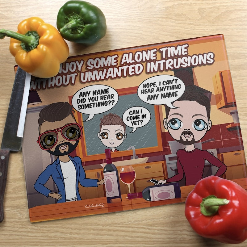 Multi Character Couples Alone Time Chopping Board - Image 1