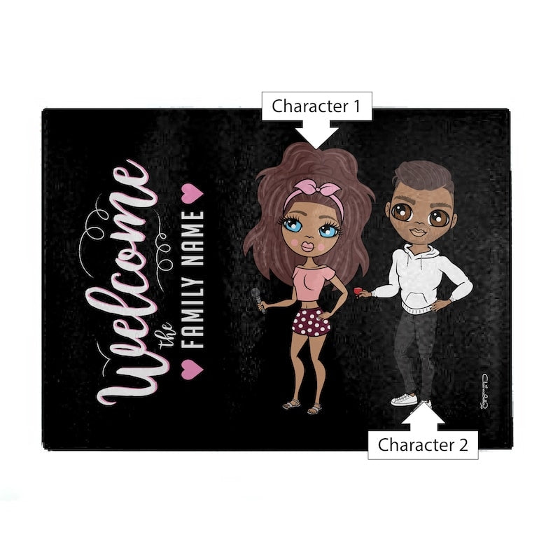 Multi Character Couples Black Chopping Board - Image 2