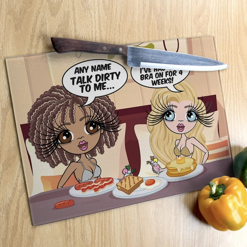 Multi Character Couples Talk Dirty Chopping Board - Image 4