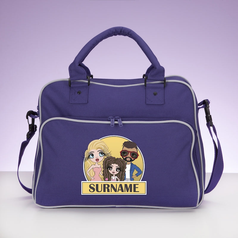 Multi Character Personalised Family Of 3 Travel Bag - Image 1