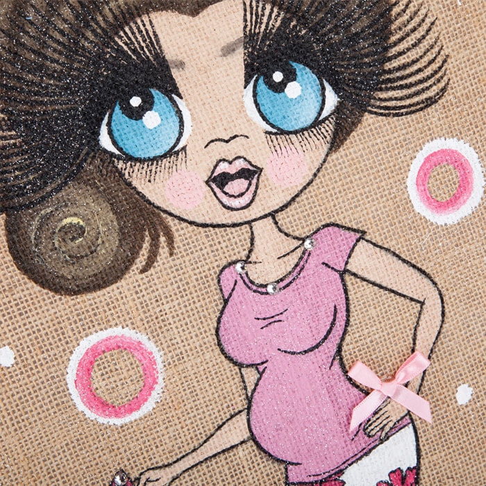 ClaireaBella Large Mum To Be Jute Bag - Image 6