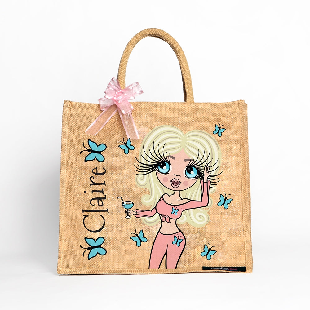 ClaireaBella Special Edition Butterfly Jute Bag - Large - Image 1
