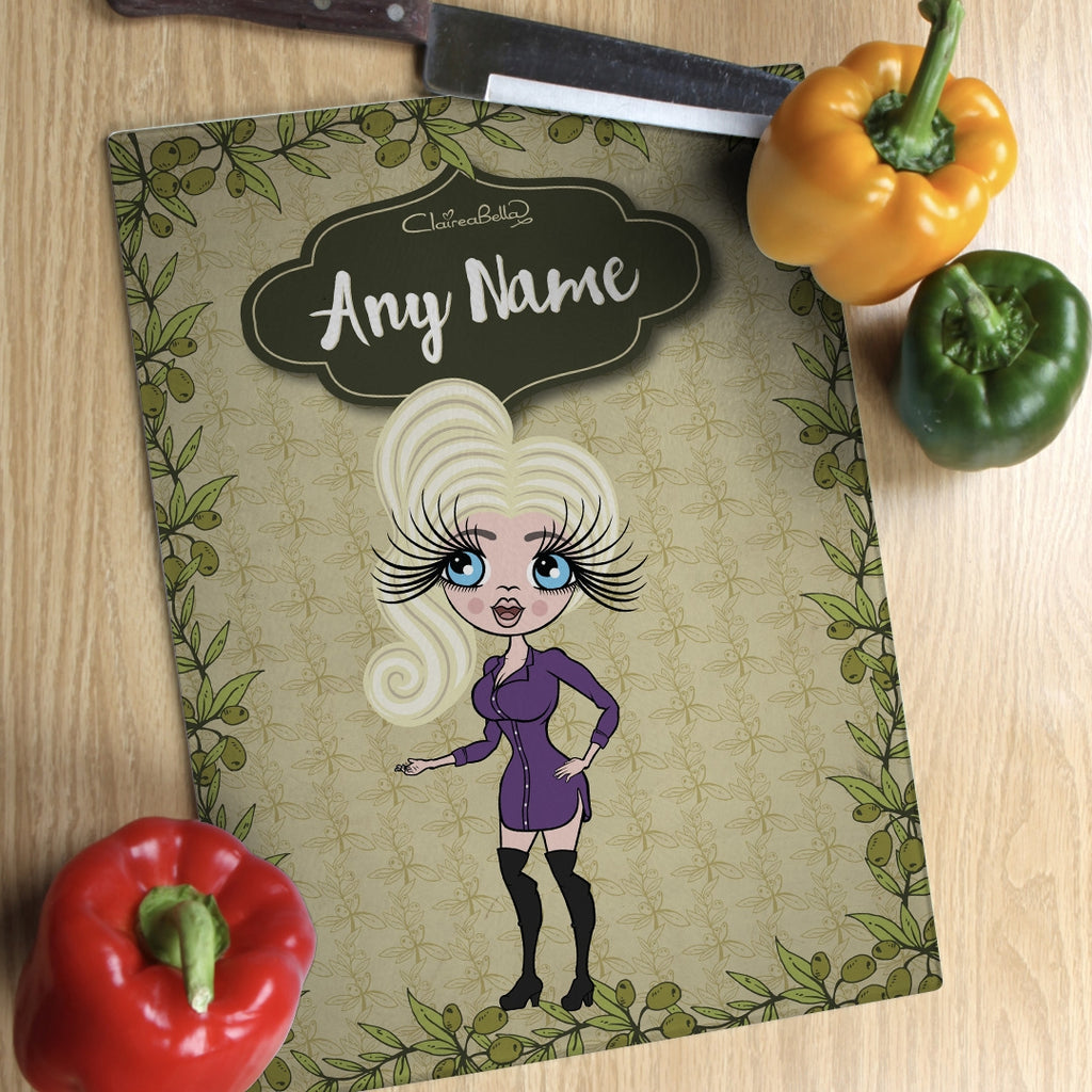 ClaireaBella Glass Chopping Board - Olives - Image 2