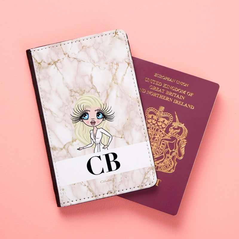 ClaireaBella Personalised LUX Pink Marble Passport Cover & Luggage Tag Bundle - Image 4