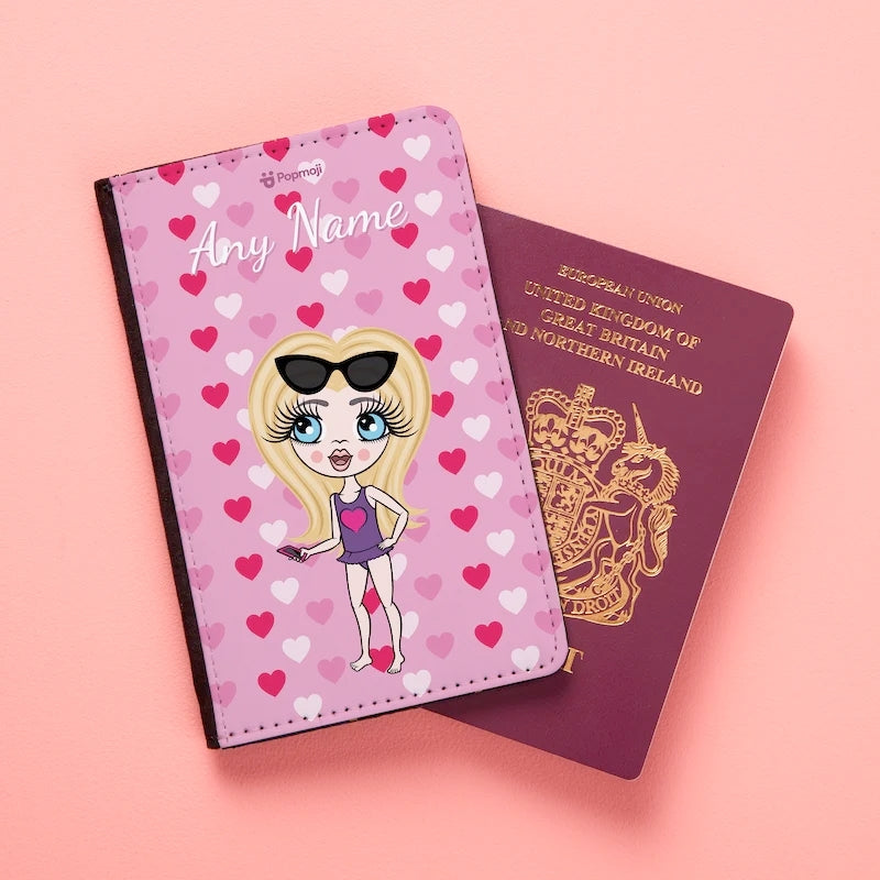 ClaireaBella Girls Personalised Hearts Passport Cover & Luggage Tag Bundle - Image 4